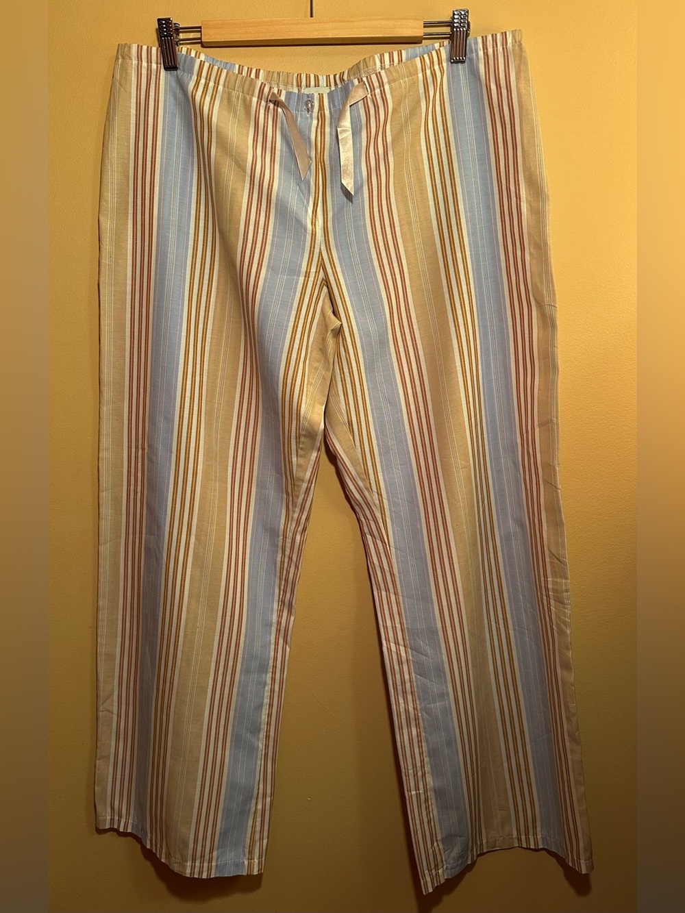 striped cotton lounge pants